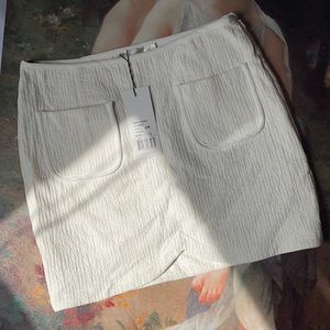 See U Soon French White Mini Skirt